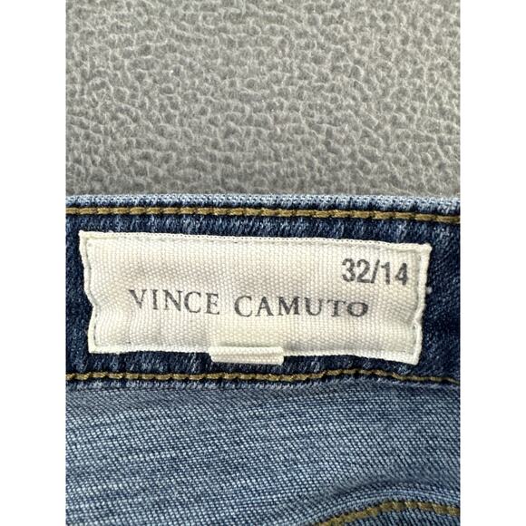Vince‎ Camuto Undone Hem Denim Short Dark Wash Size 32 / 14 - Picture 2 of 7